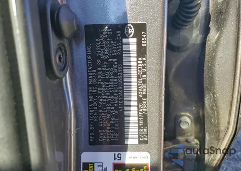 2020 Toyota Camry Le z USA, uszkodzony, nr VIN 4T1C11AK9LU993183